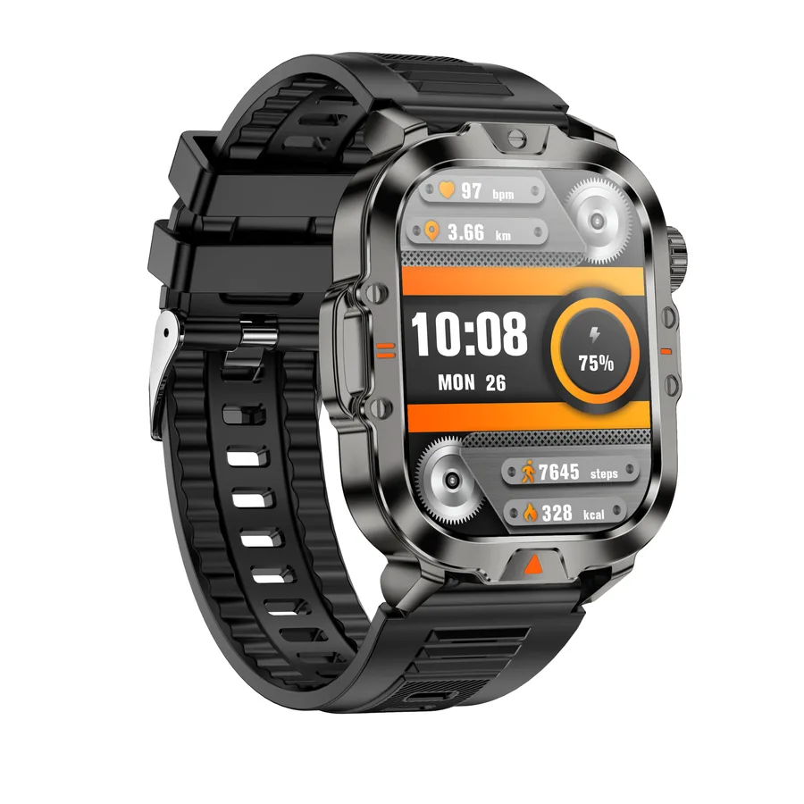 Cronox S2 smartwatch with big screen, calls and built-in torch